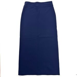 Boston Proper Beyond Travel Long Column Skirt Blue